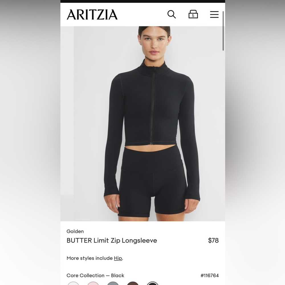 Aritzia Butter Zip Up